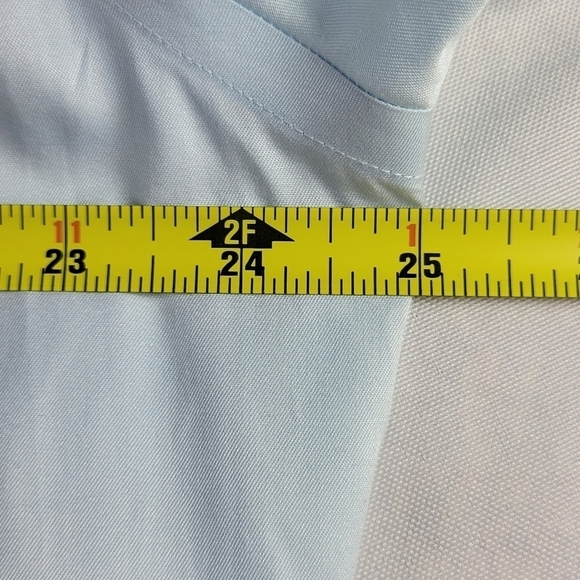 Vince Camuto Modern Fit Shirt Men 16 1/2 36-37 Spread Collar Long Sleeve Blue - Picture 13 of 15